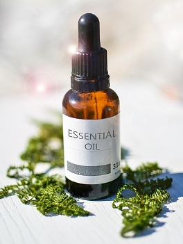 Bottle of essential oil