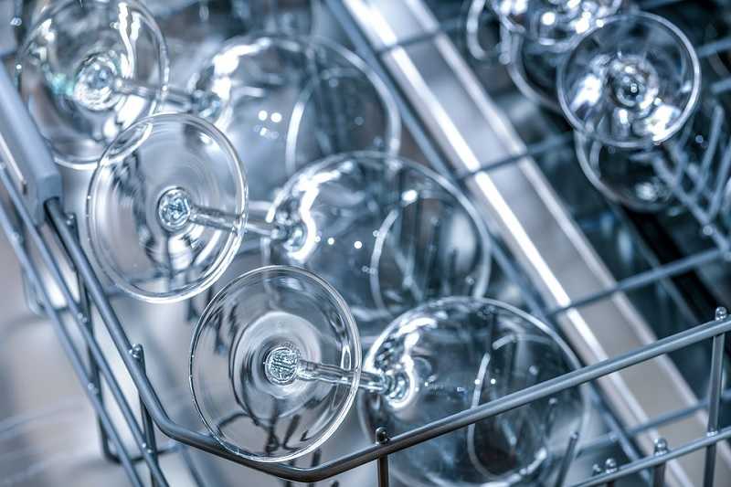 Glasses in dishwasher