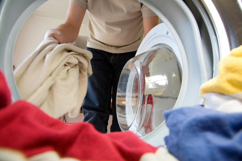 Clothes in washing machine