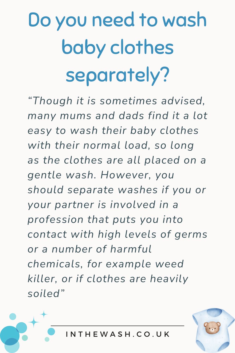 Do You Have to Wash Baby Clothes Separately?