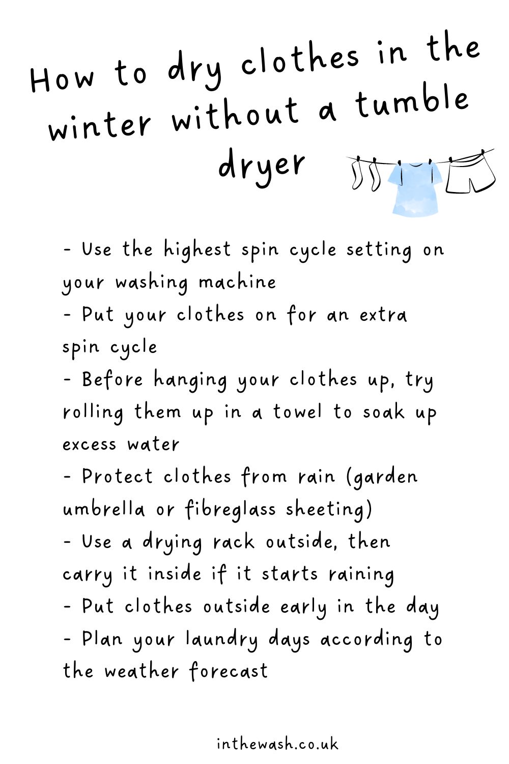 How to dry clothes in the winter without a tumble dryer