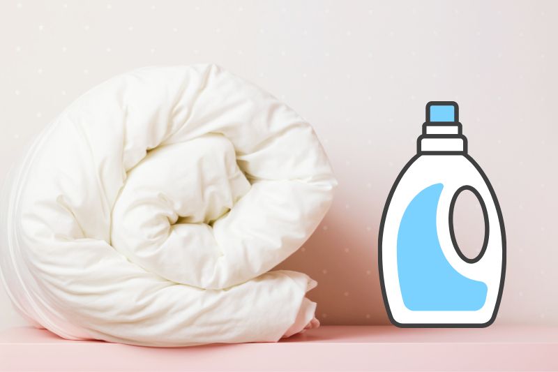 Duvet and laundry detergent