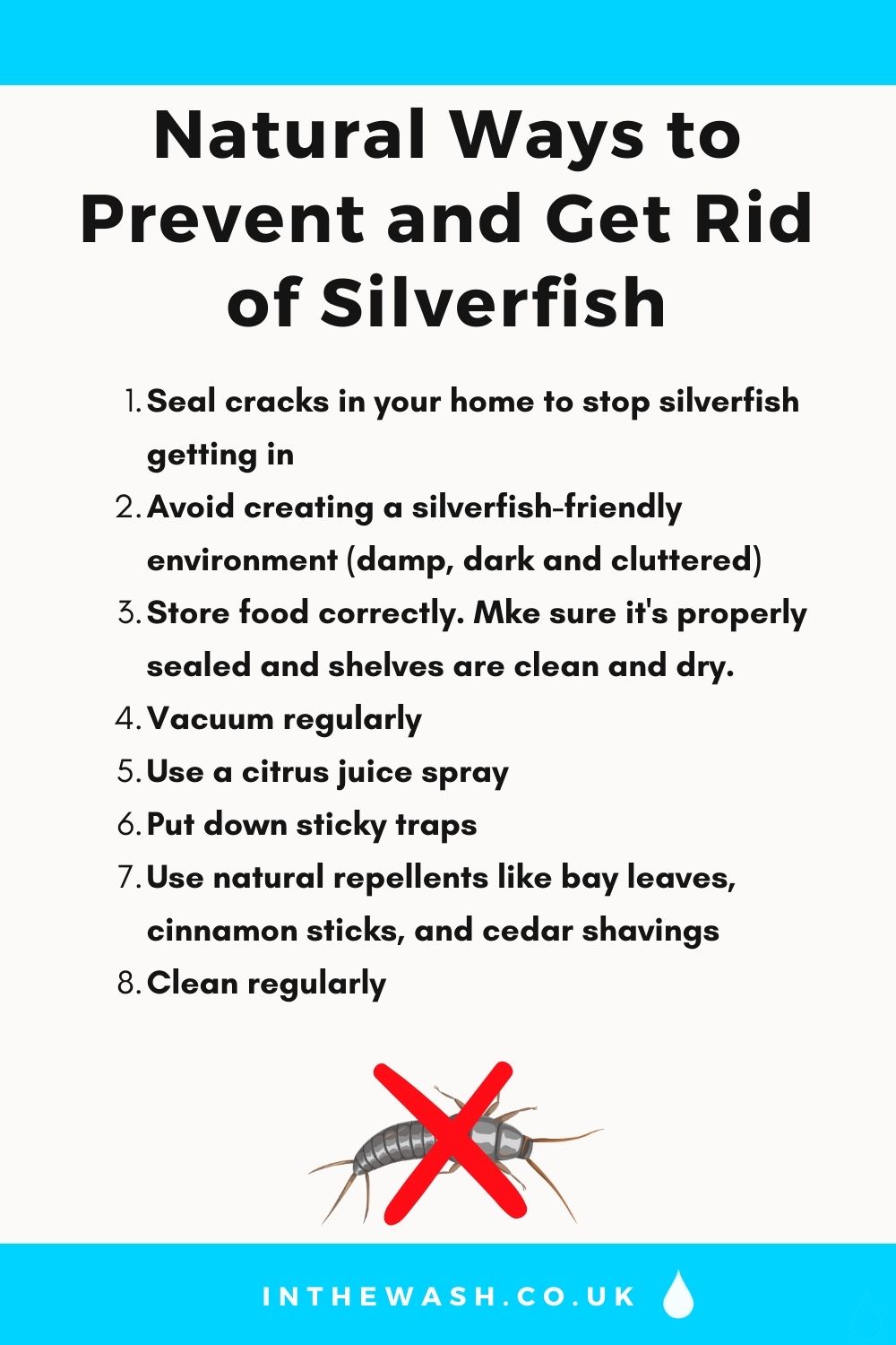 Natural ways to prevent and get rid of silverfish