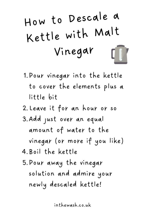 How to Descale a Kettle with Malt Vinegar