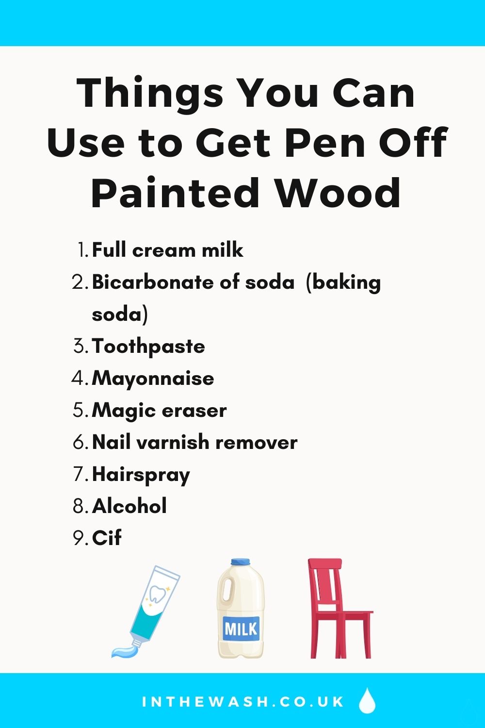 Things you can use to get pen off painted wood