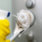 Removing limescale from showerhead