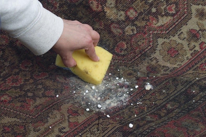 Bicarbonate of soda on carpet