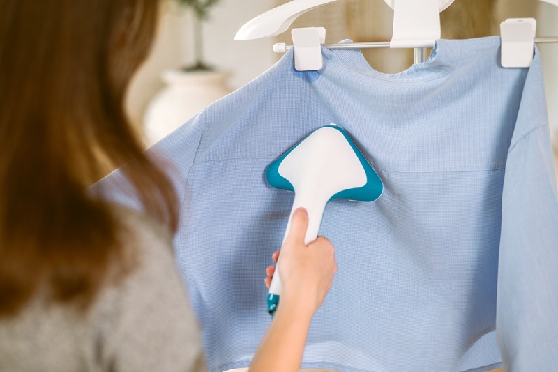 Using a clothes steamer