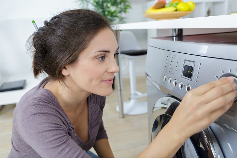 Woman doing laundry