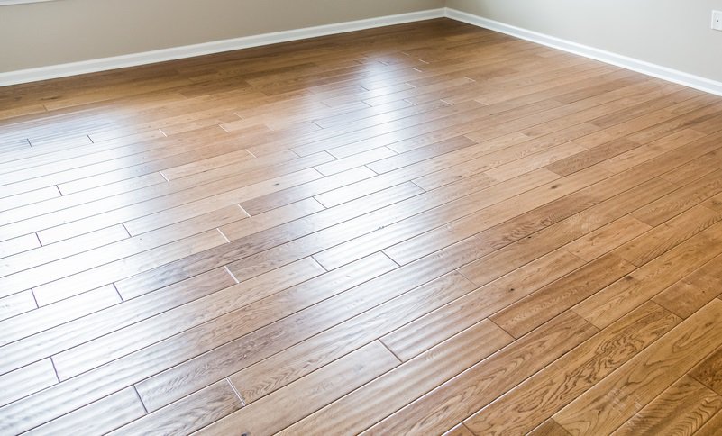 Polished hardwood floor