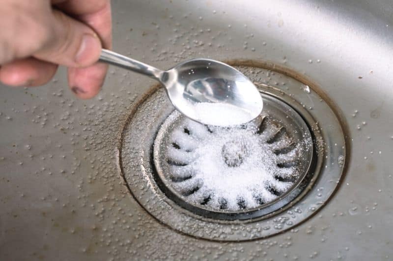 Clean Plughole with Soda Crystals