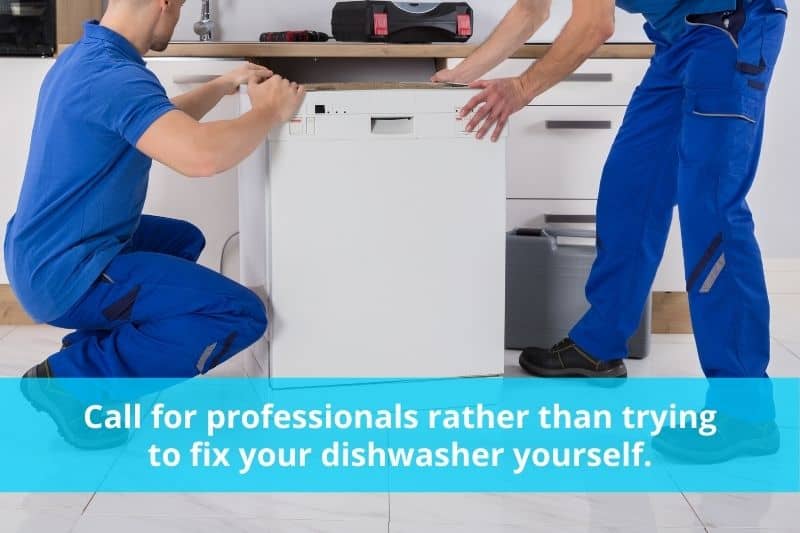 Professionals Fixing a Dishwasher