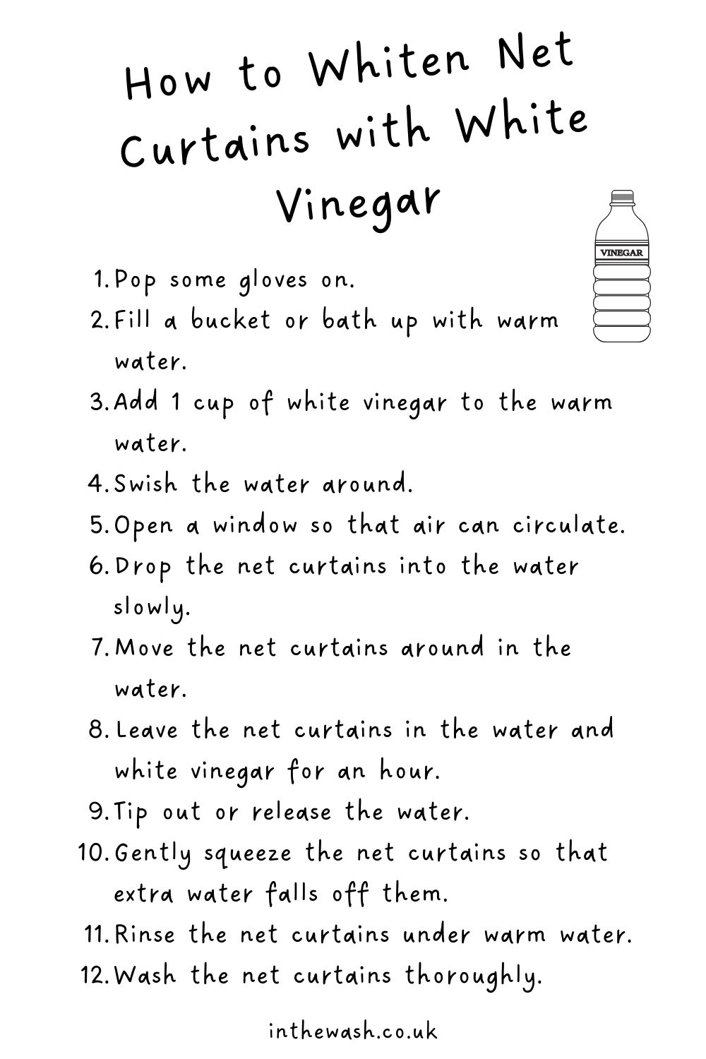 How to whiten net curtains with white vinegar