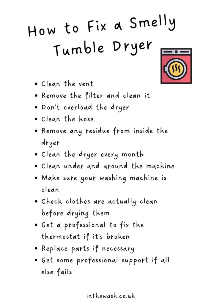 "My Tumble Dryer Smells" Causes and Solutions