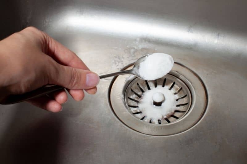 soda crystals down kitchen sink