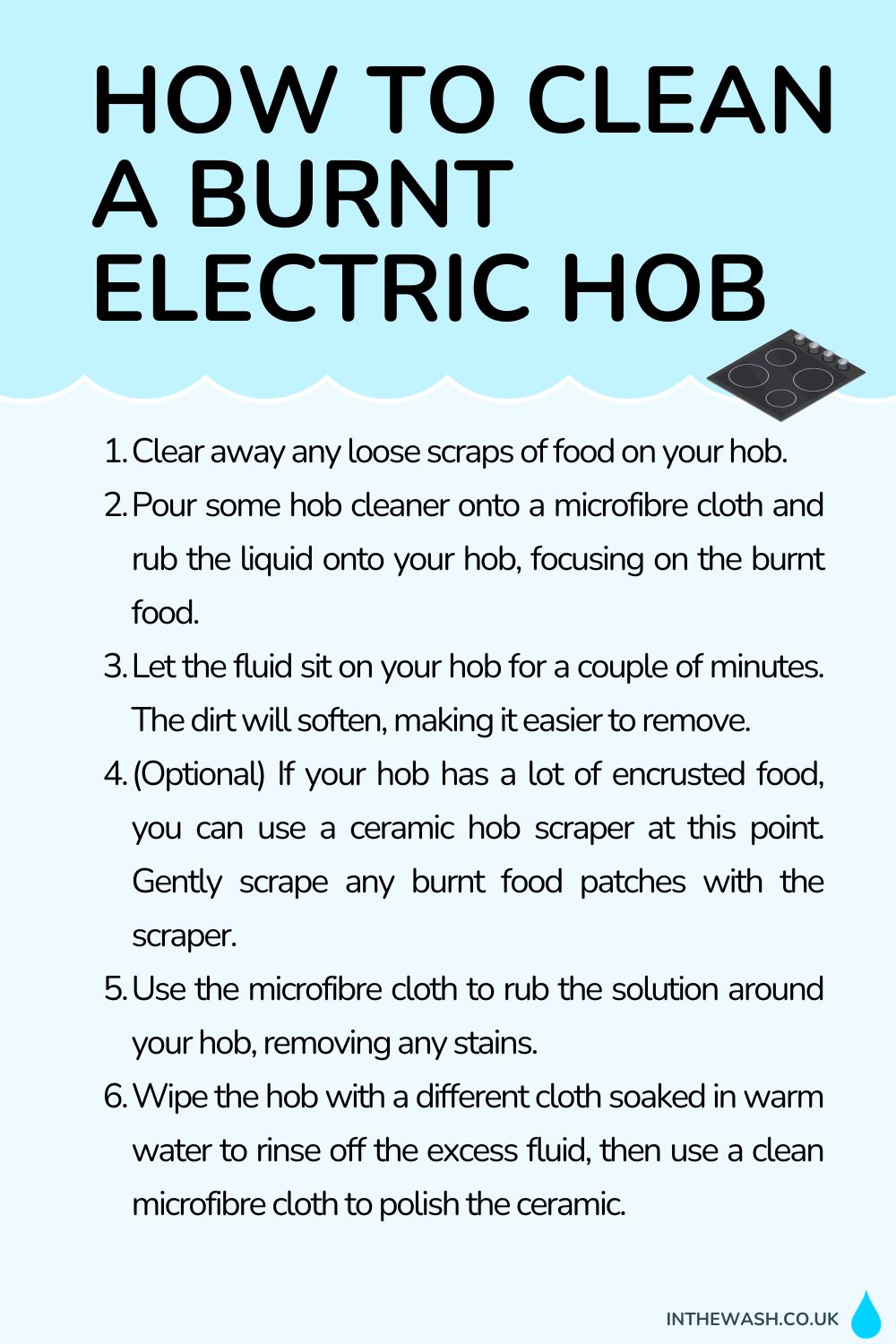 How to Clean a Burnt Electric Hob