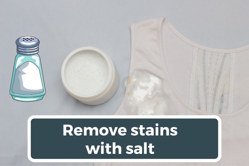 Remove stains with salt