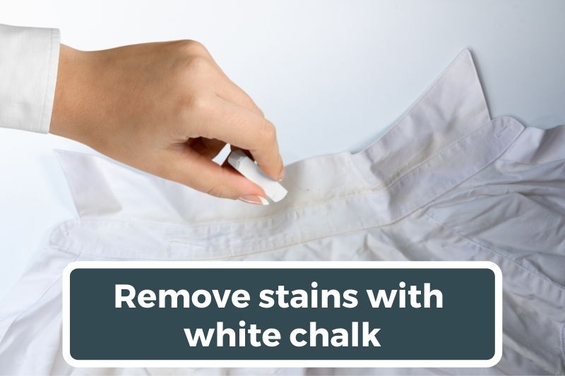 Remove stains with white chalk