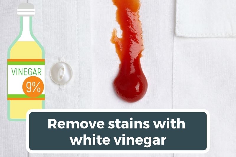 Remove stains with white vinegar