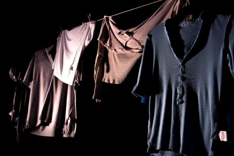 Clothes on the Washing Line at Night