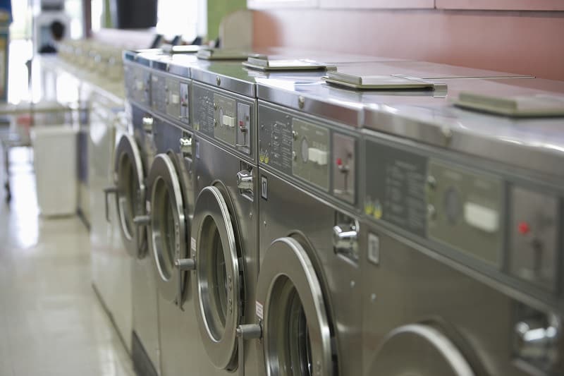 Washing machines at launderette