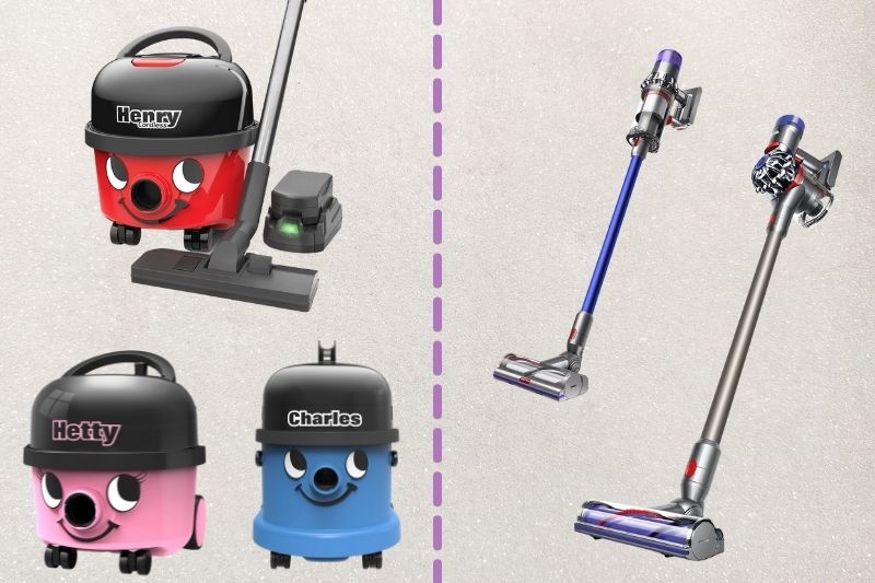 Henry vs Dyson Shape and Sizes