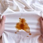 Stain on white clothing