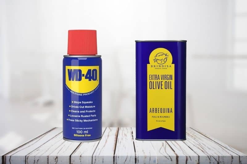 Using WD-40 and Olive Oil for Melted Plastic