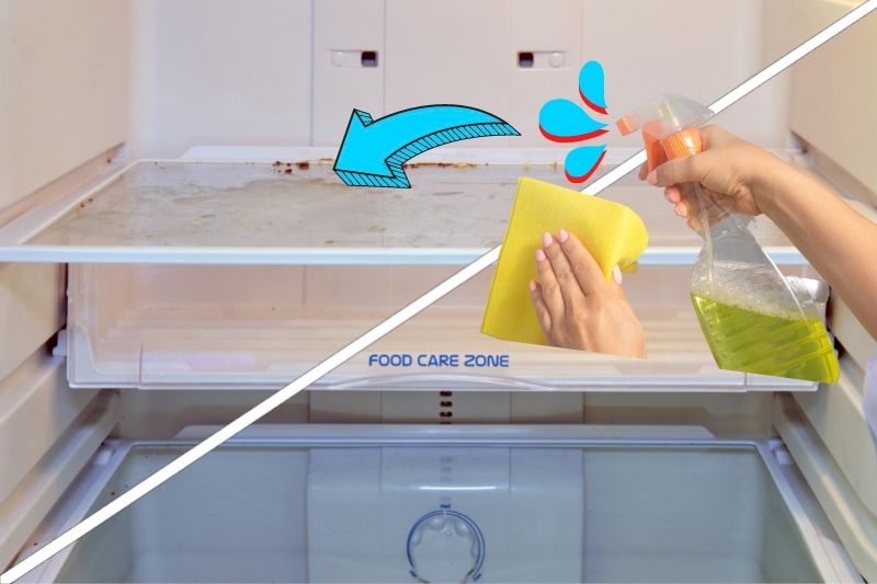 Cleaning fridge after removing rotten food