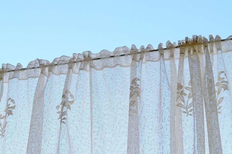 Drying Net Curtains naturally