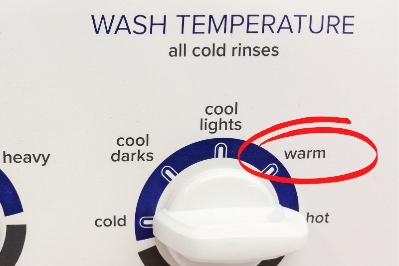 Wash synthetic fabric warm, not hot