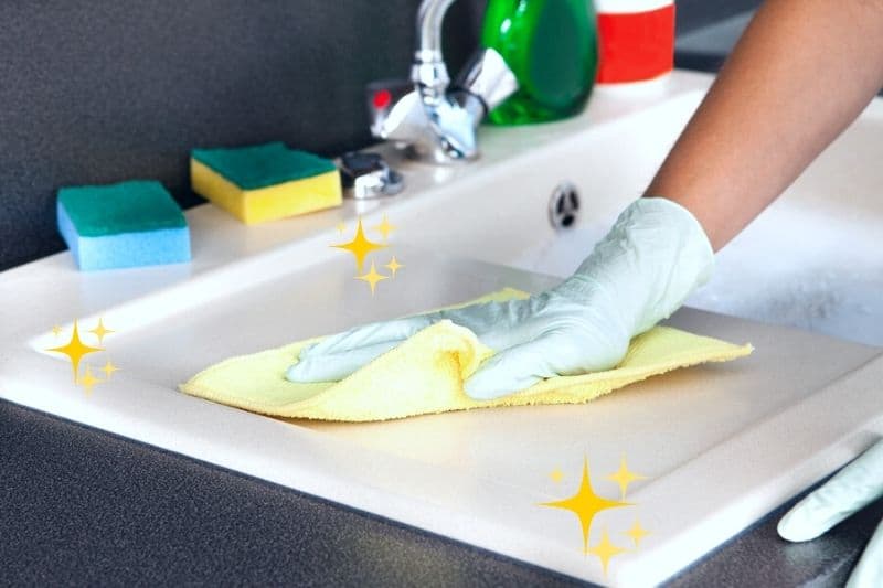 How to Clean a White Composite Sink