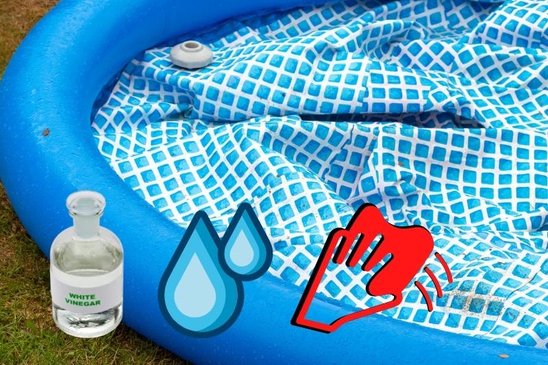 cleaning pool with white vinegar and water