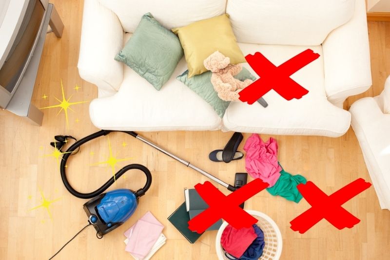Minimize clutter for less dust