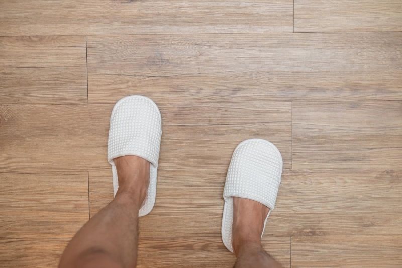 using house-only shoes to reduce household dust