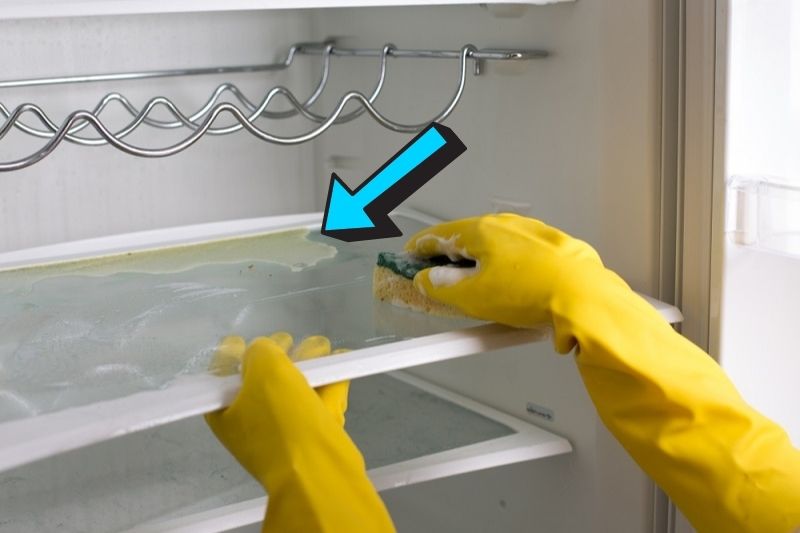 fridge smells due to something leaking