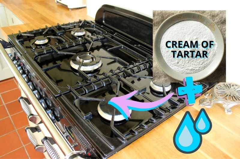 Cleaning Aluminium Cooker Rings with homemade paste of cream of tartar