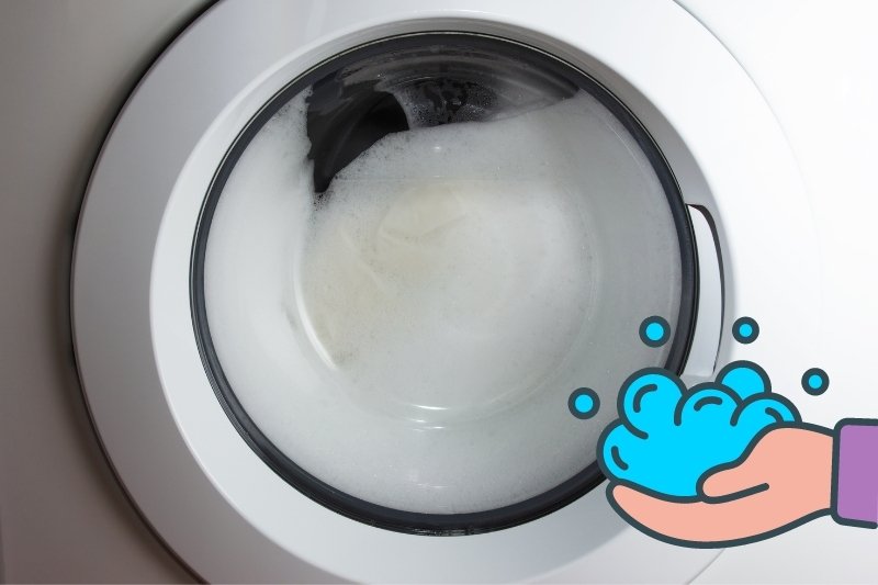Foam overflow on washing machine when using dishwashing tablet