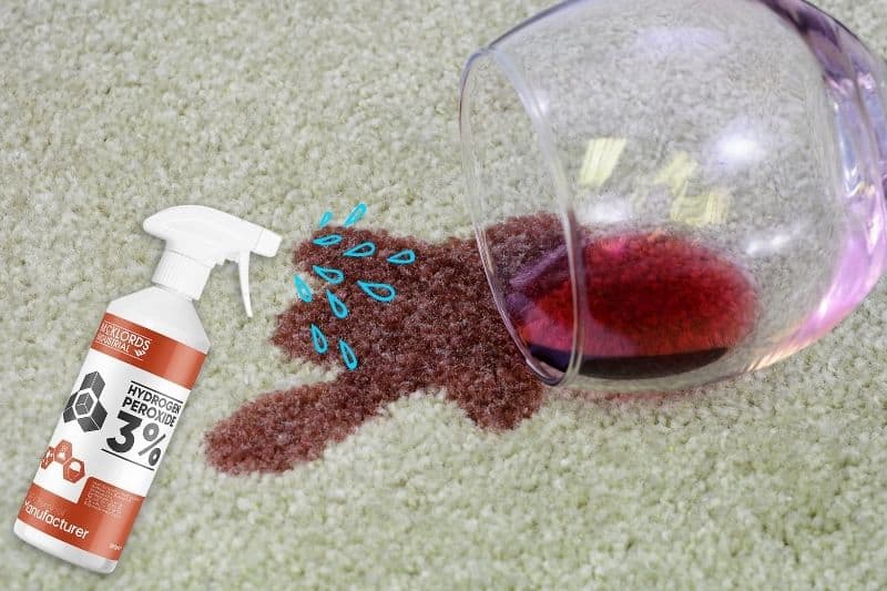 Removing Red Wine Out of a Carpet Using Hydrogen Peroxide