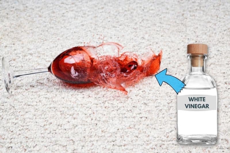 Removing Red Wine from a Carpet Using Vinegar