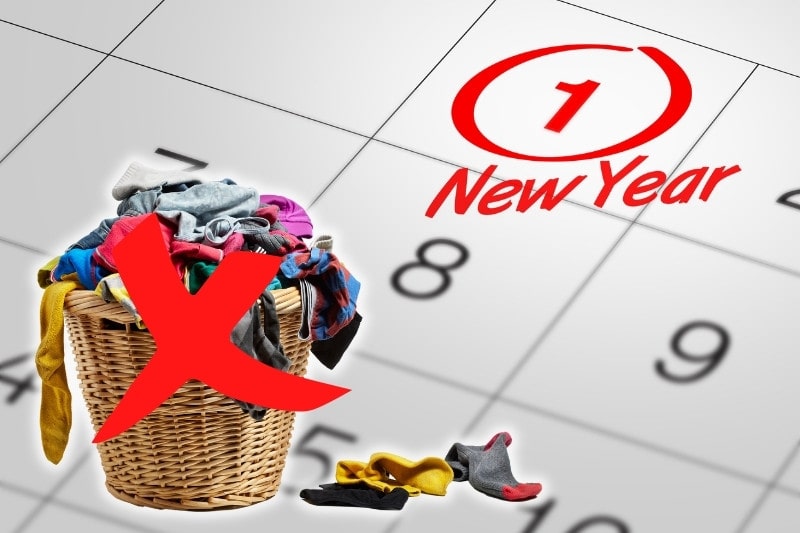 bad luck to wash clothes on New Year’s Day
