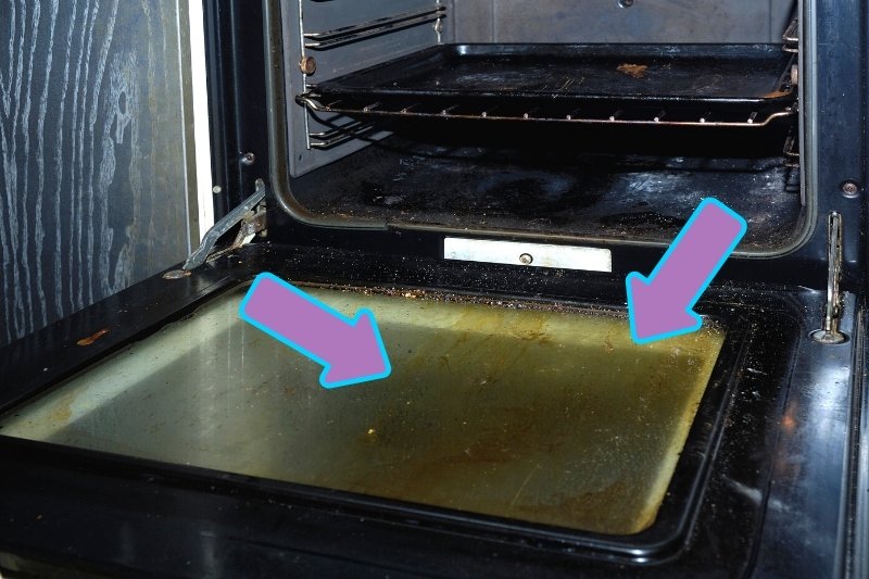 dirty oven door glass