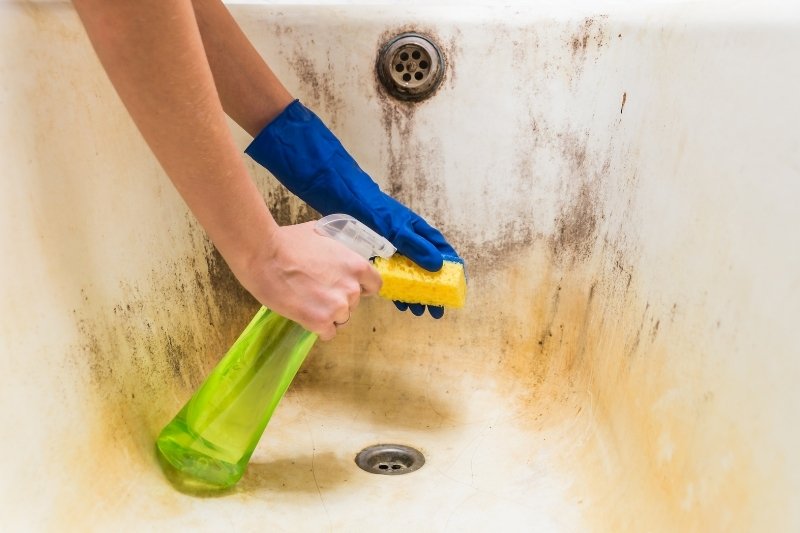 type of stains in acrylic bathtub