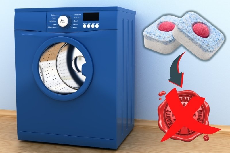 warranty could be voided when using dishwasher tablet in the washing machine