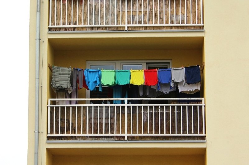 washing line in balcony