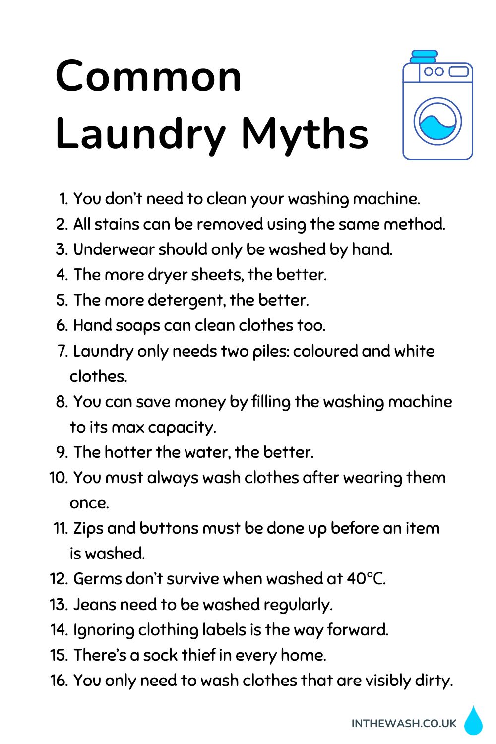 Common laundry myths