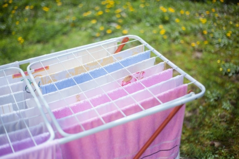 Drying clothes outside