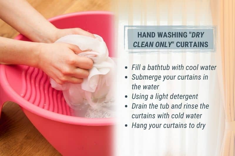 Hand washing dry clean only curtains