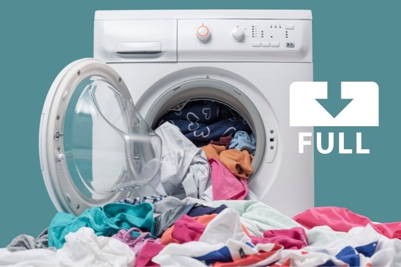 adding too many clothes in washing machine