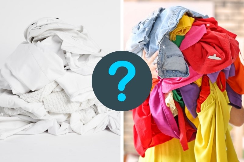 only two laundry piles of white and coloured myth